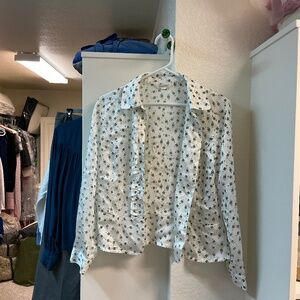 New Meier Mei new thin button up long sleeve blouse. Size 42